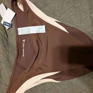 Abercrombie And Fitch Brown and Cream Bikini Bottoms And Top